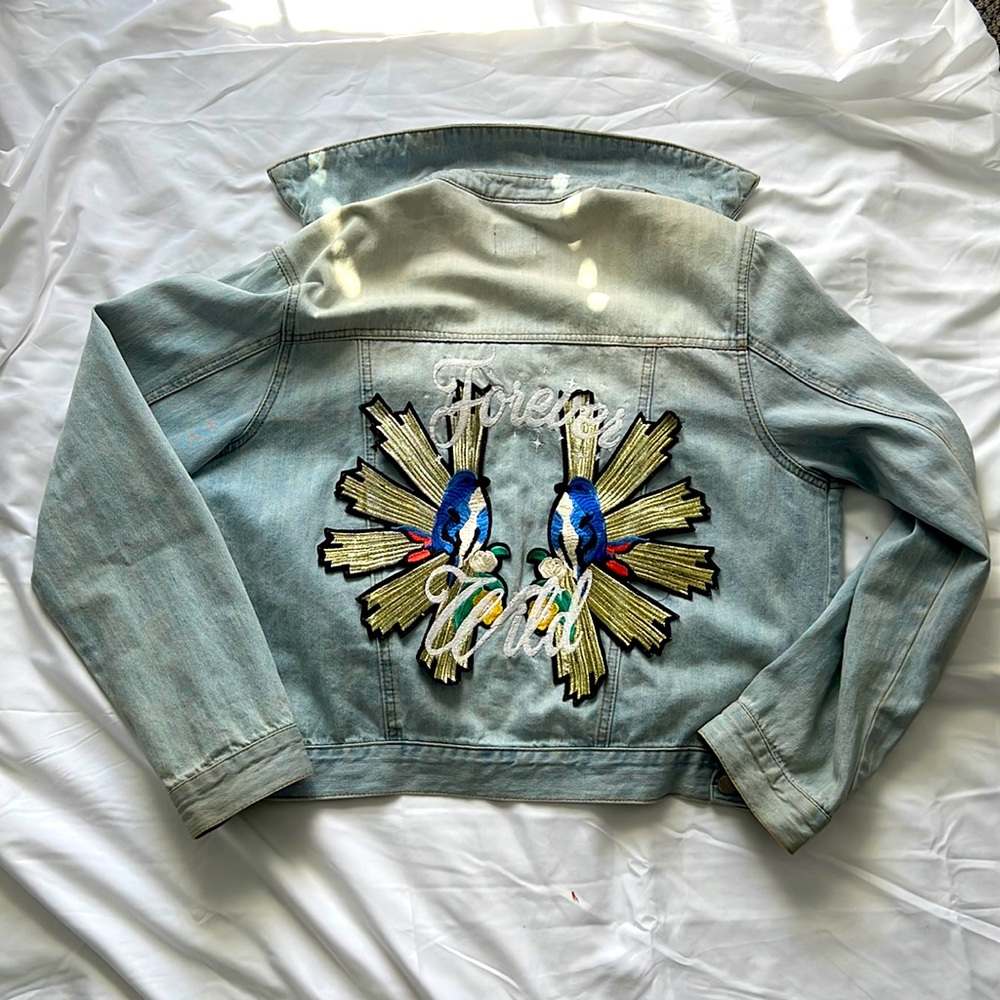 Embroidered jean jacket